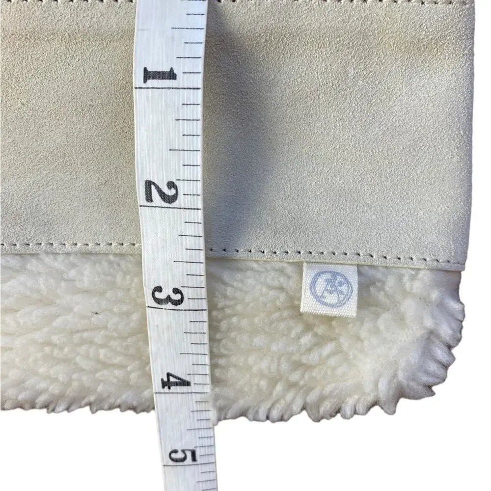 Anthropologie Faux Suede Fleece Zippered Pouch